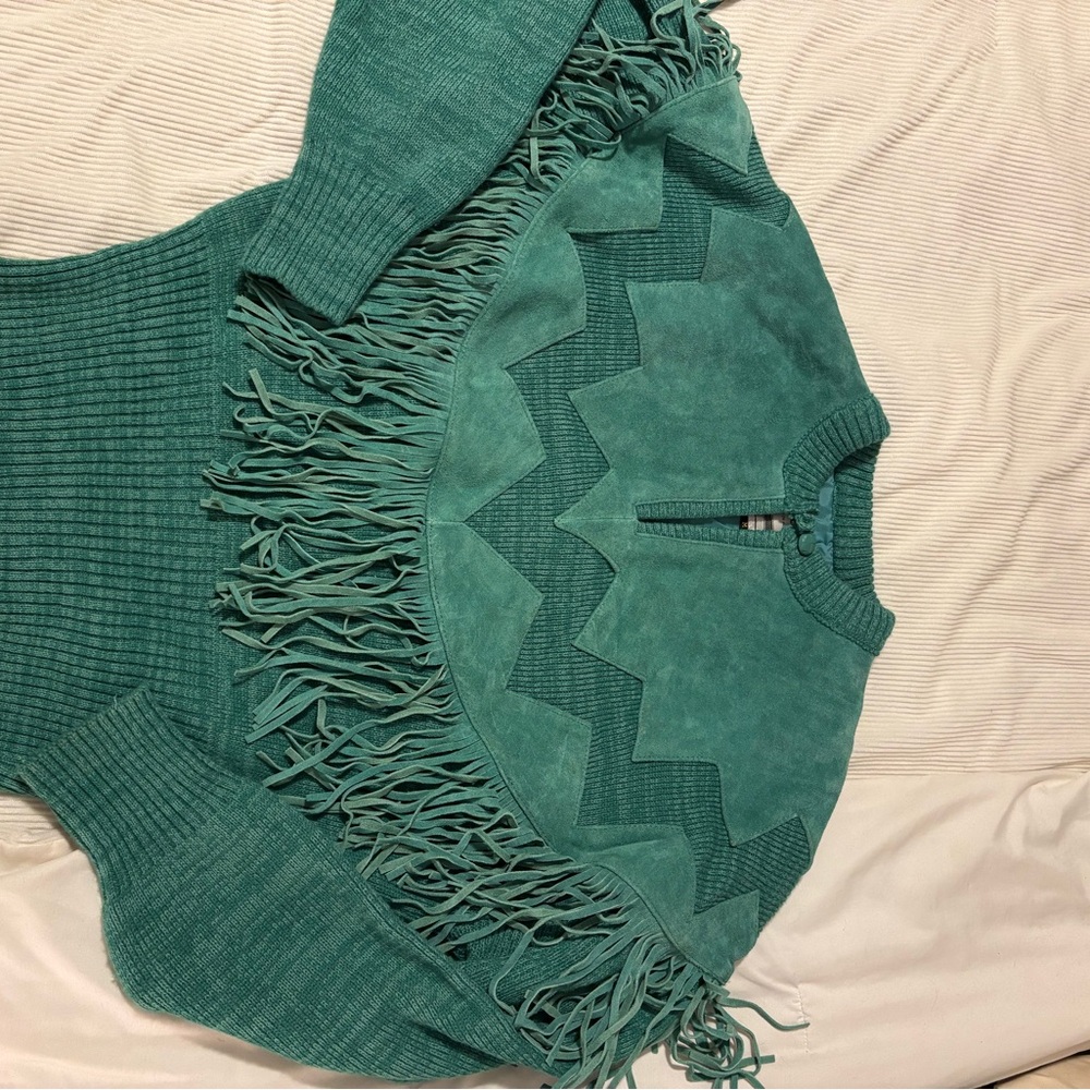 VINTAGE PIONEER Turquoise Women's Sweater